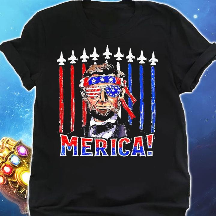Abraham Lincoln 4th Of July Merica Patriotic American Flag T-Shirt t-shirt shirt