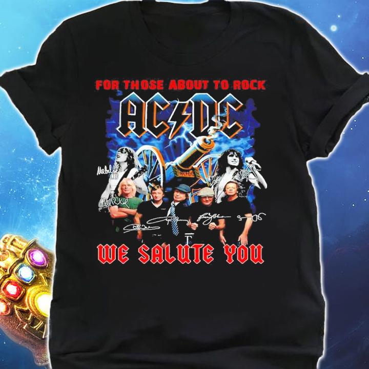 ACDC For Those About To Rock We Salute You Signatures Shirt t-shirt shirt