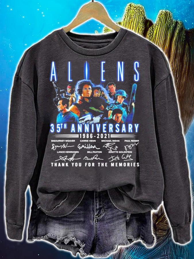 Aliens 35th Anniversary 1986-2021 Signatures Thank You For The Memories Shirt t-shirt sweatshirt
