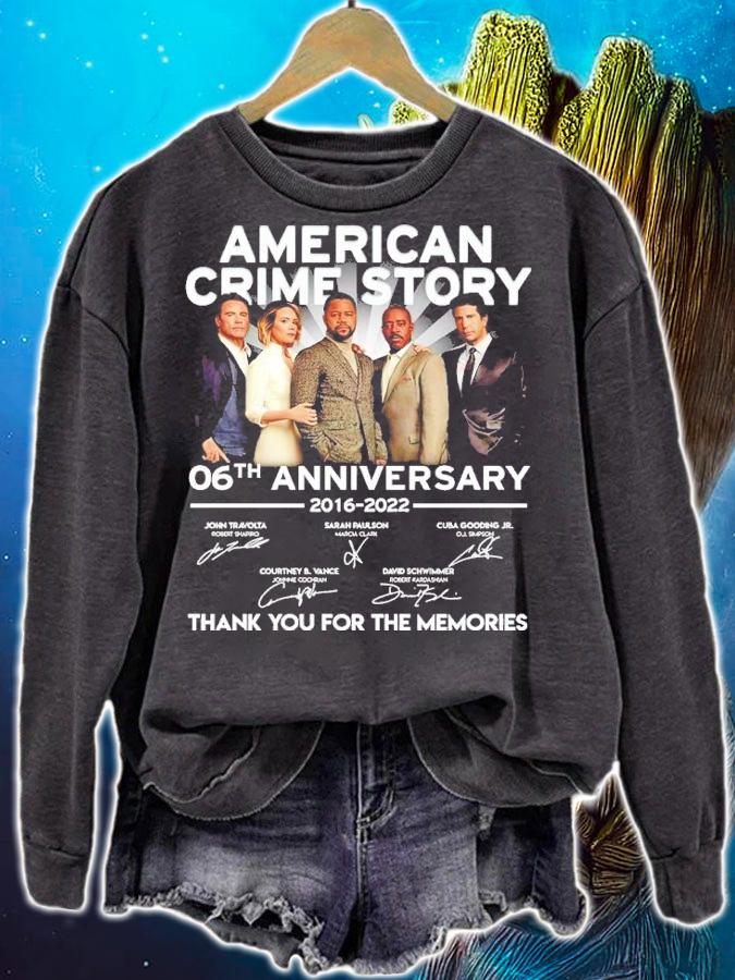 American Crime Story 06th Anniversary 2016-2022 Signatures Thank You For The Memories Shirt t-shirt sweatshirt