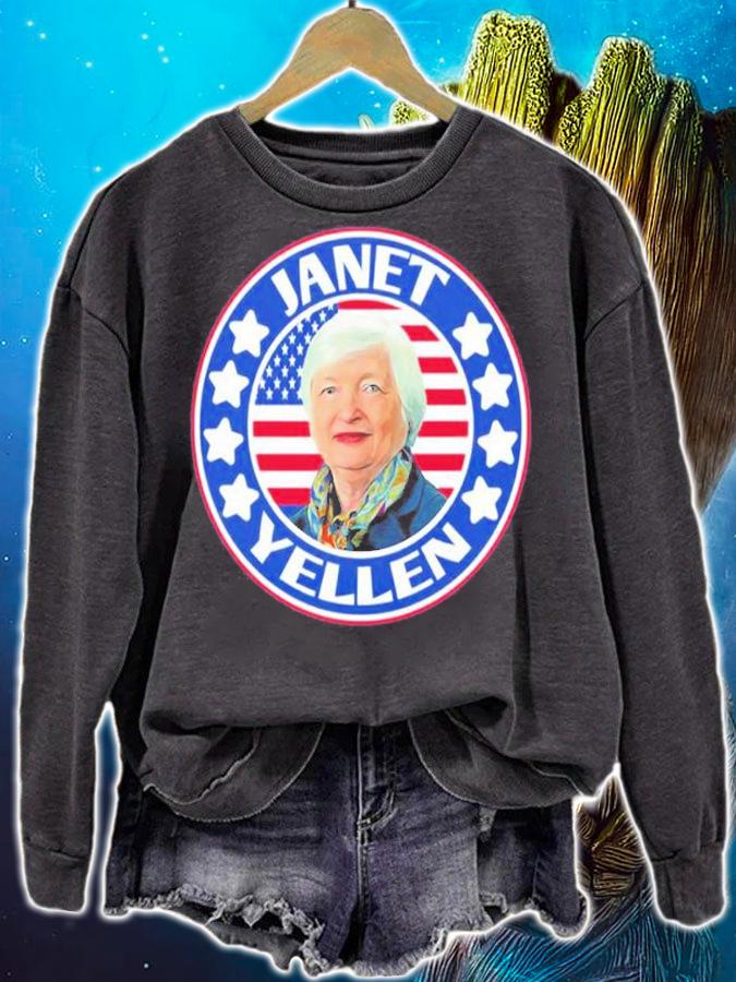 American Flag Janet Yellen T-Shirt t-shirt sweatshirt