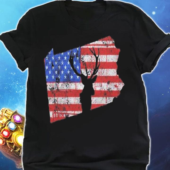 American Flag Pennsylvania Deer Hunting Distressed Shirt t-shirt shirt