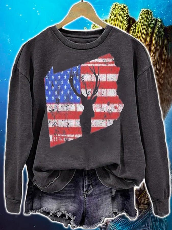 American Flag Pennsylvania Deer Hunting Distressed Shirt t-shirt sweatshirt