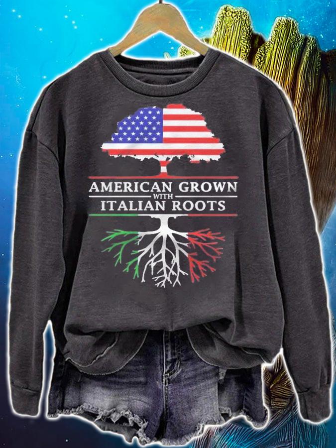 American Grown With Italian Roots  Italy Pullover Shirt t-shirt sweatshirt