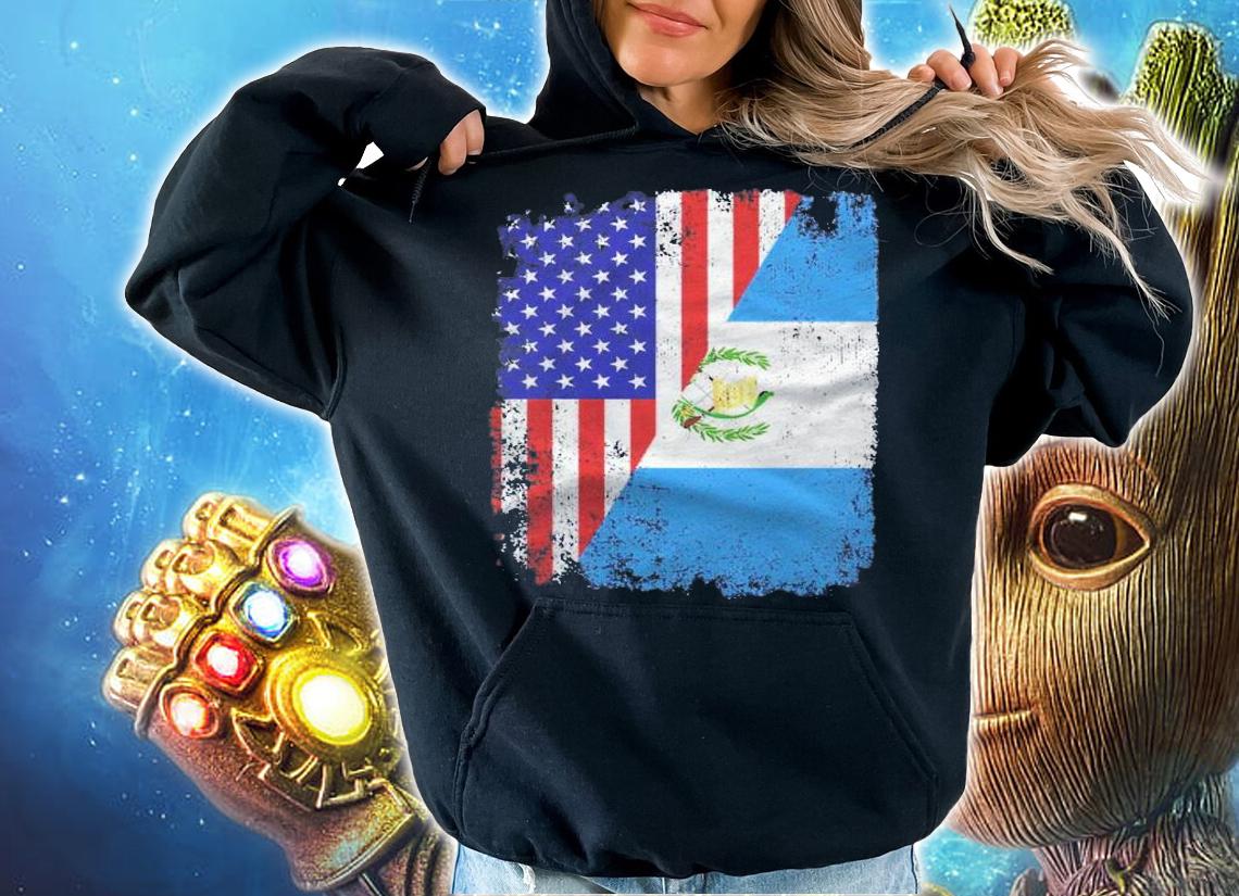 American Guatemalan Roots Half American Usa Guatemala Flags Shirt t-shirt hoodie