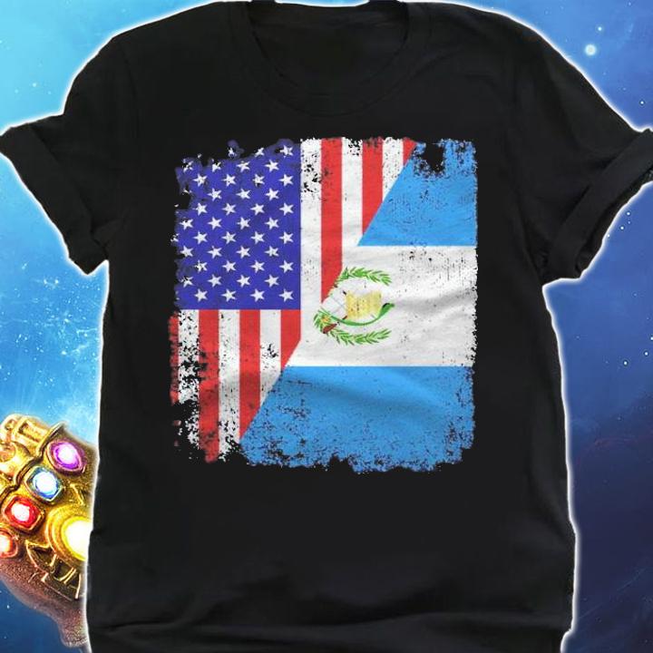 American Guatemalan Roots Half American Usa Guatemala Flags Shirt t-shirt shirt