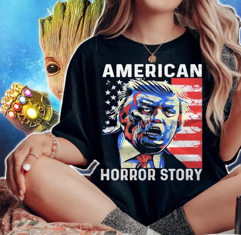 Anti Trump Horror American Story Zombie Trump Halloween Gift t-shirt woman shirt