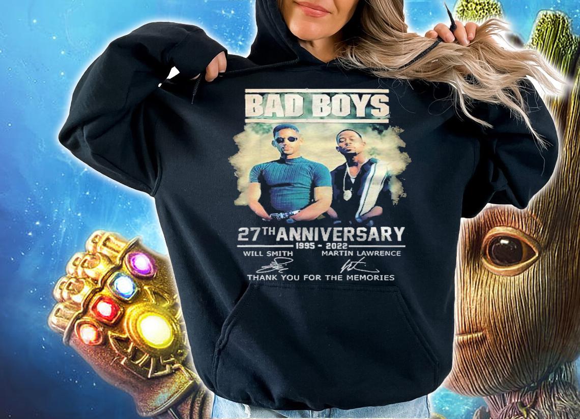 Bad Boys 27th Anniversary 1995-2022 Signatures Thank You For The Memories Shirt t-shirt hoodie