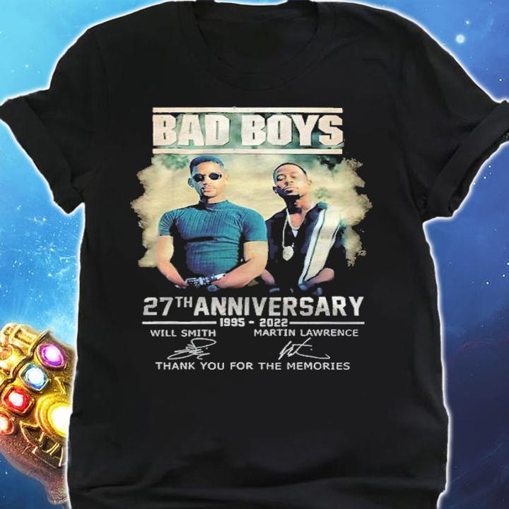 Bad Boys 27th Anniversary 1995-2022 Signatures Thank You For The Memories Shirt t-shirt shirt