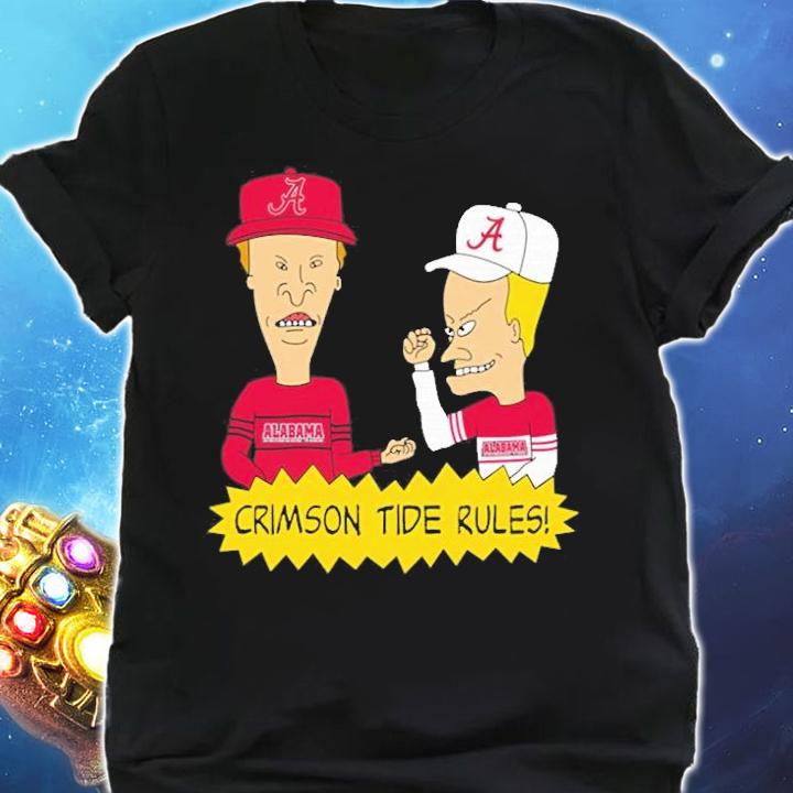 Beavis and Butt-Head Alabama Crimson Tide Rules NCAA T-Shirt t-shirt shirt