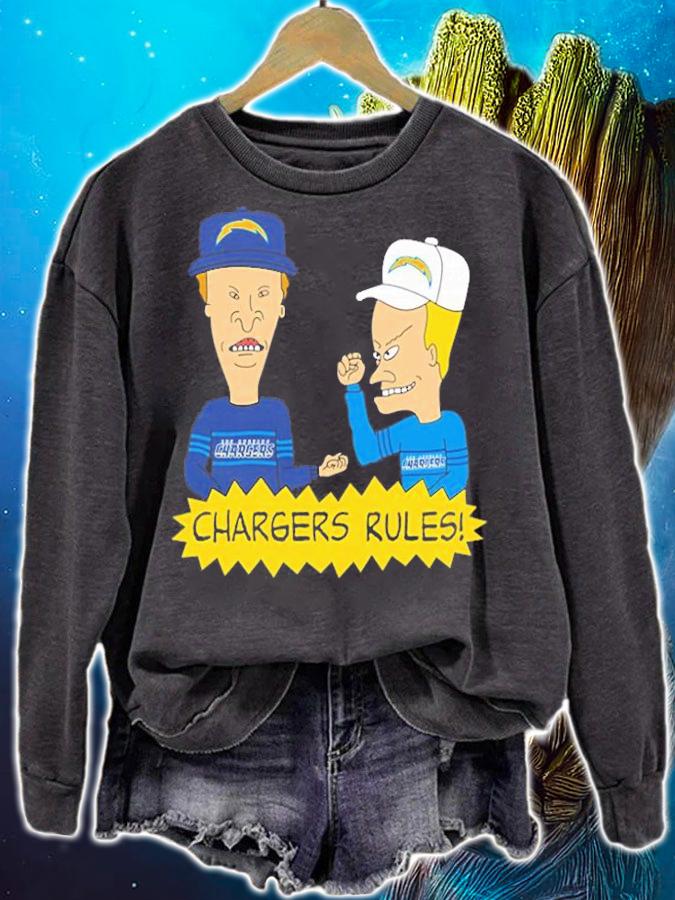 Beavis and Butt-Head Los Angeles Chargers Rules NFL T-Shirt t-shirt sweatshirt