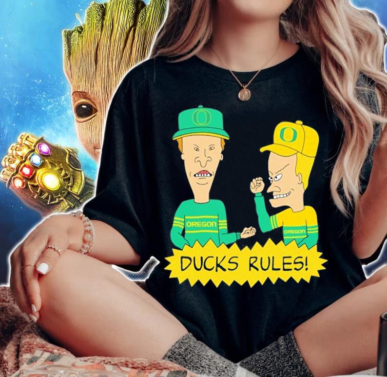 Beavis and Butt-Head Oregon Ducks Rules NCAA T-Shirt t-shirt woman shirt
