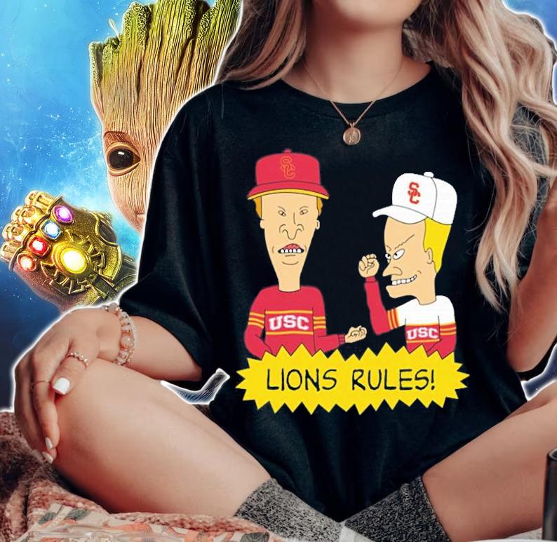Beavis and Butt-Head USC Trojans Rules NCAA T-Shirt t-shirt woman shirt