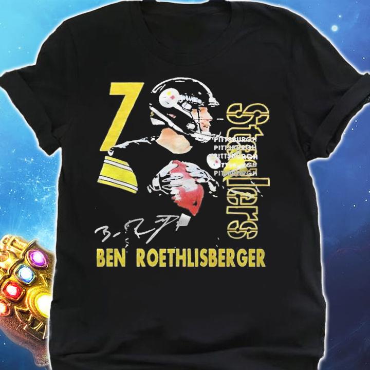 Ben Roethlisberger 7 Steelers Pittsburgh signature 2022 T-shirt t-shirt shirt