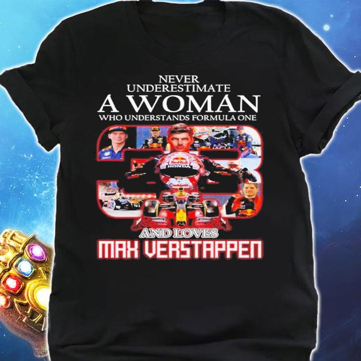 Best Never Underestimate A Woman Who Understands Formula One And Loves Max Verstappen Shirt t-shirt shirt