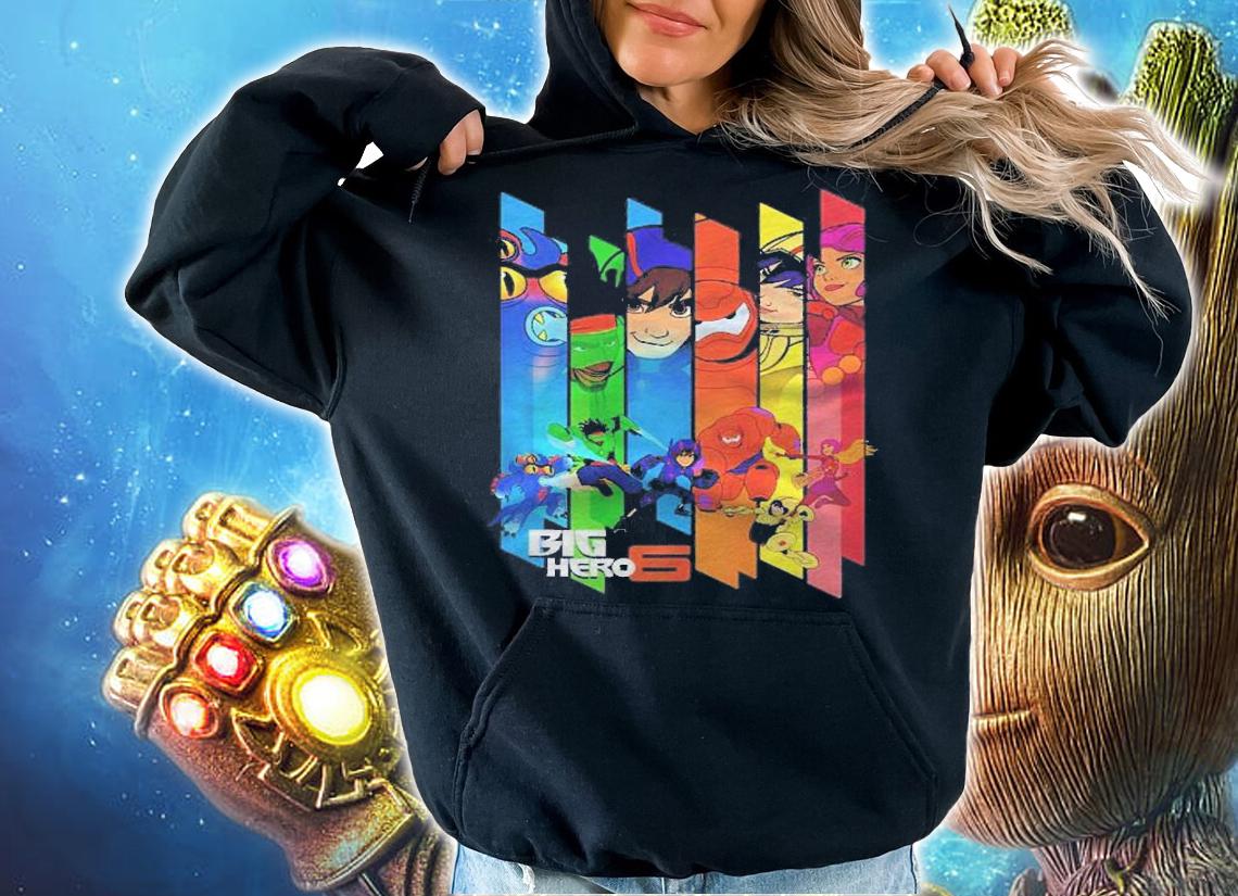 Big Hero 6 Character Action Panel Portrait Shirt t-shirt hoodie