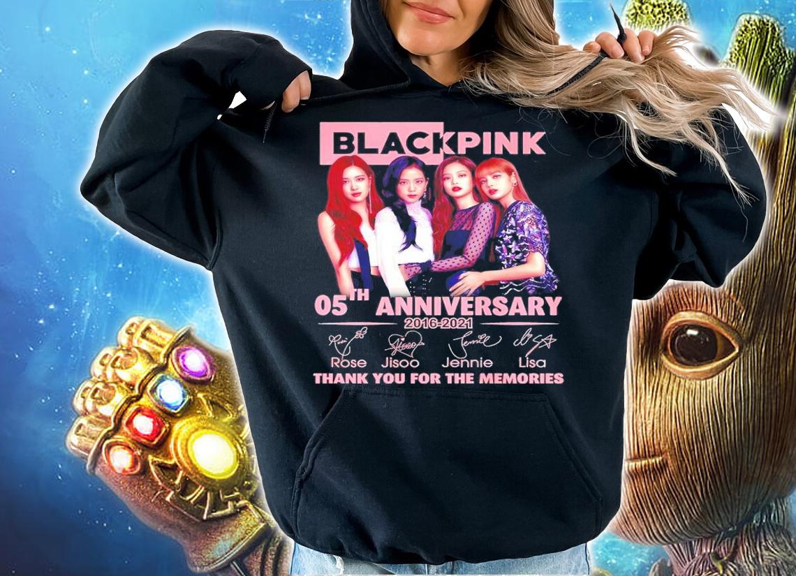 Blackpink 05th Anniversary 2016-2021 Signatures Thank You For The Memories t-shirt hoodie