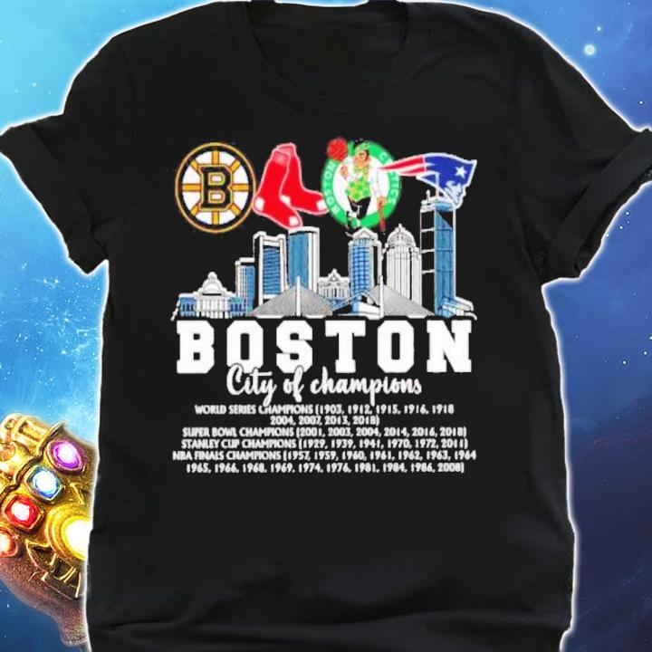 Boston City Of Champions Bruins Red Sox Celtics And Patriots Shirt t-shirt shirt