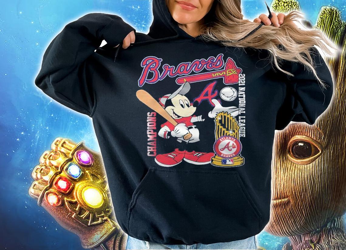 Braves 2021 National League Mickey Mouse shirt t-shirt hoodie
