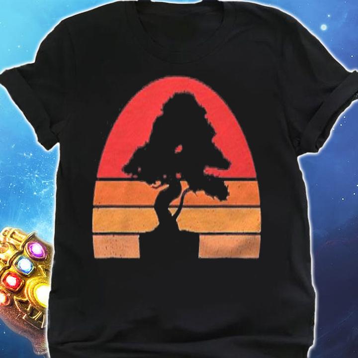 Bonsai Silhouette Retro Vintage Distressed T-shirt t-shirt shirt