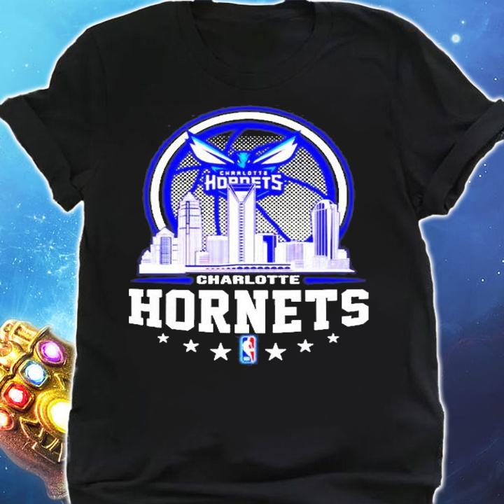Charlotte Hornets NBA City Skyline T-Shirt t-shirt shirt
