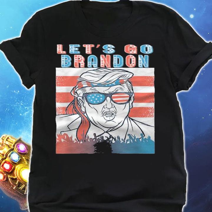 F Joe Biden let's Go Brandon Graphic Donald Trump USA Flag T-Shirt t-shirt shirt