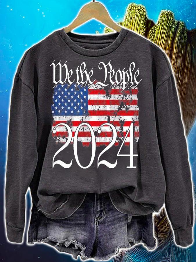 We The People 2024 Amercan Flag 2024 Election T-Shirt t-shirt sweatshirt