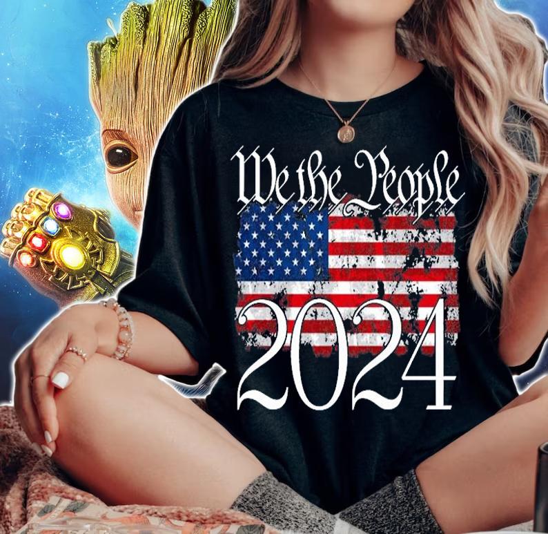 We The People 2024 Amercan Flag 2024 Election T-Shirt t-shirt woman shirt