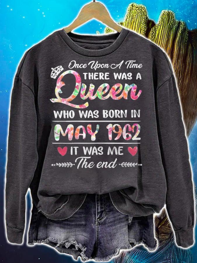 Womens 60 Yrs Old Woman Gift For 60Th Birthday Born In 1962 May Shirt t-shirt sweatshirt