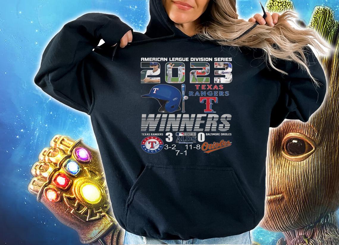 American League Division Series 2023 Texas Rangers Winners t-shirt hoodie