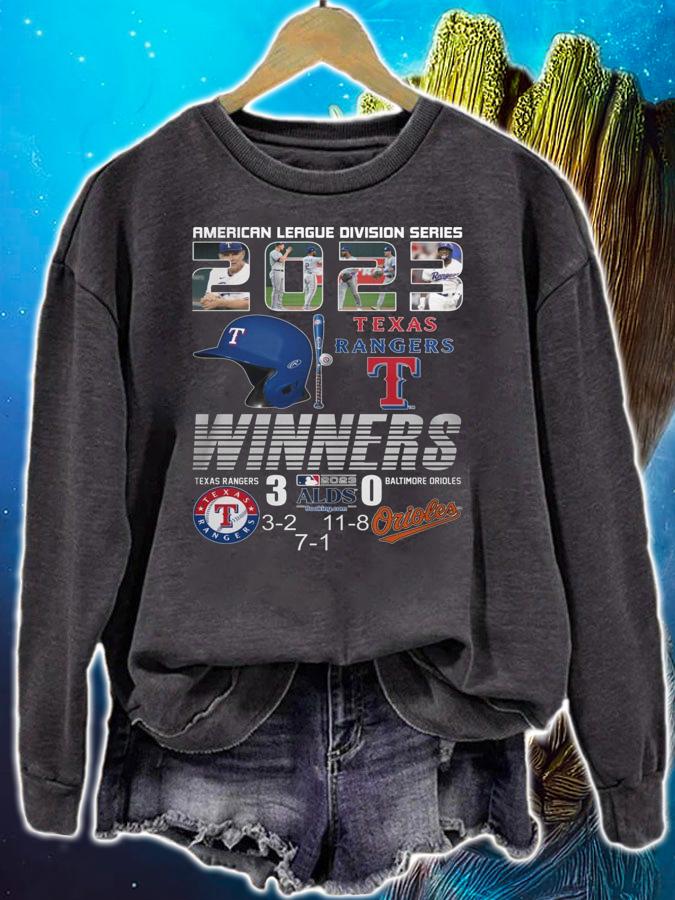 American League Division Series 2023 Texas Rangers Winners t-shirt sweatshirt
