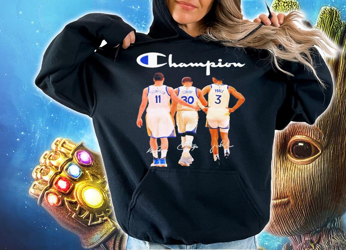 Champion Thompson Curry Poole signatures shirt t-shirt hoodie