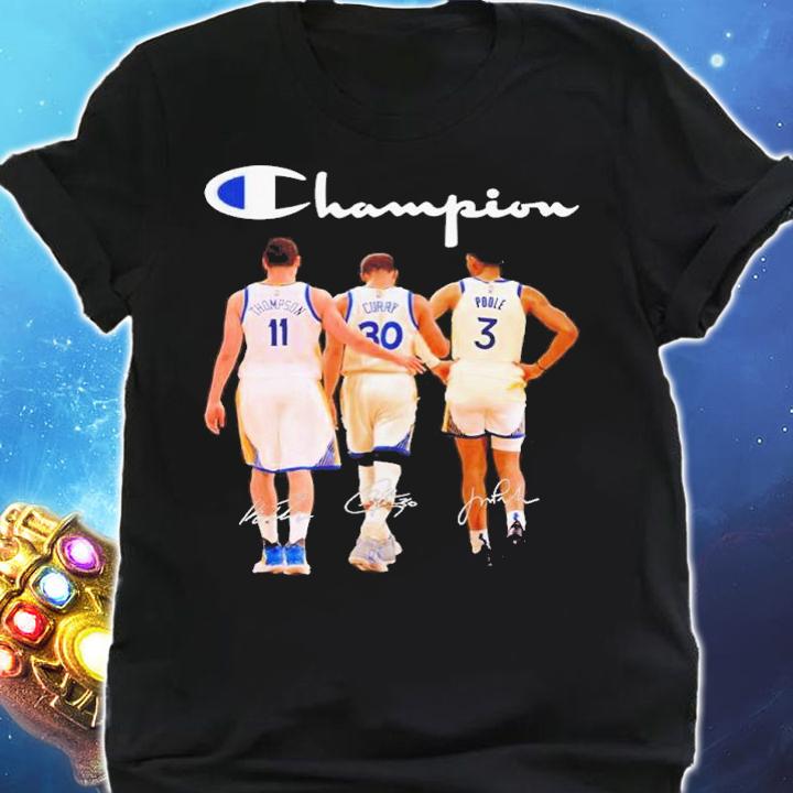 Champion Thompson Curry Poole signatures shirt t-shirt shirt
