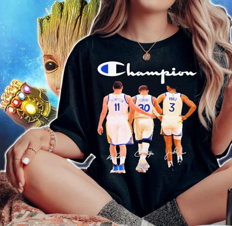 Champion Thompson Curry Poole signatures shirt t-shirt woman shirt