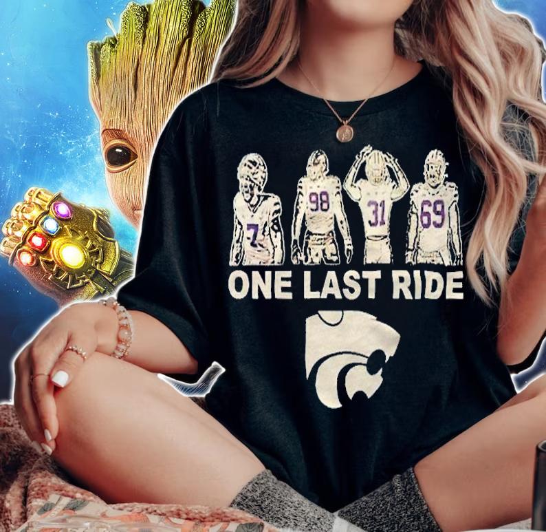 Kansas State football one last ride T-shirt t-shirt woman shirt