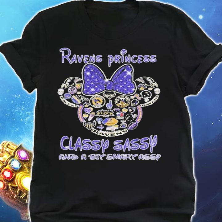 Minnie Mouse Baltimore Ravens Princess Classy Sassy And A Bit Smart Assy t-shirt shirt