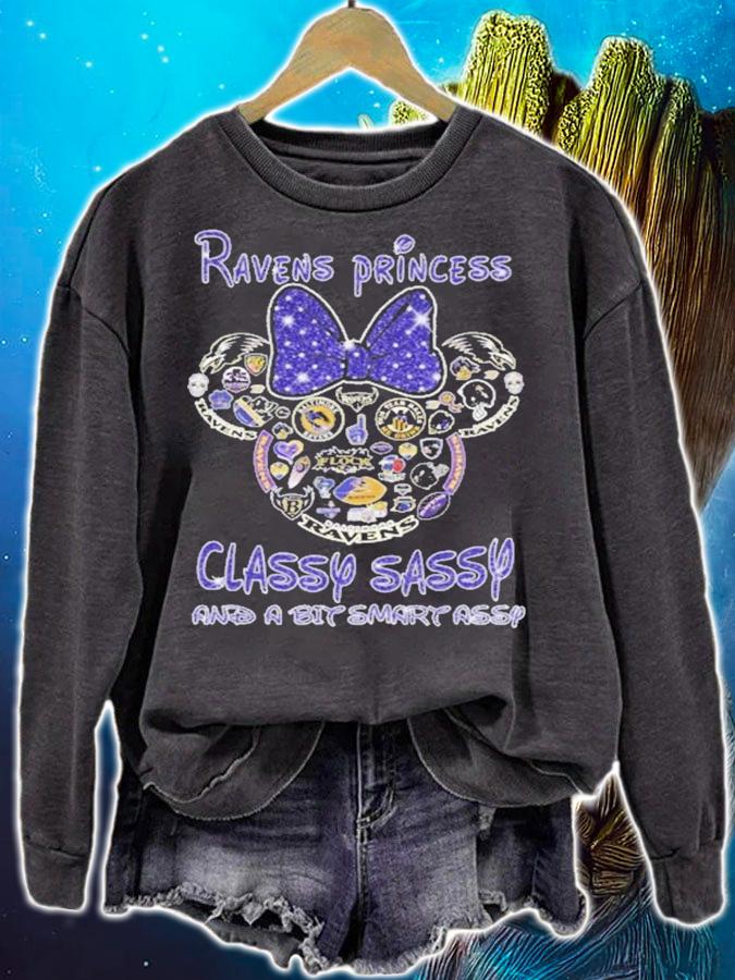 Minnie Mouse Baltimore Ravens Princess Classy Sassy And A Bit Smart Assy t-shirt sweatshirt