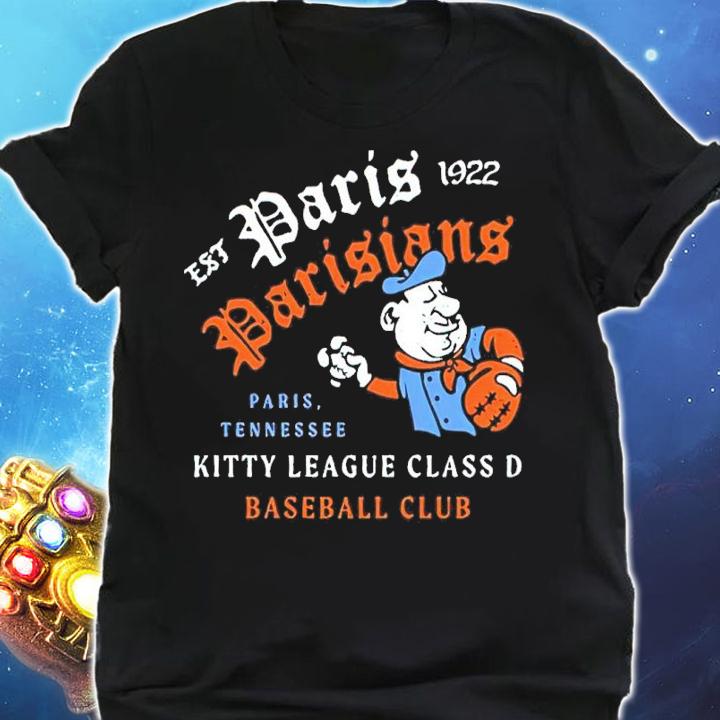 Paris Parisians Tennessee Kitty League Class D Baseball Club Shirt t-shirt shirt