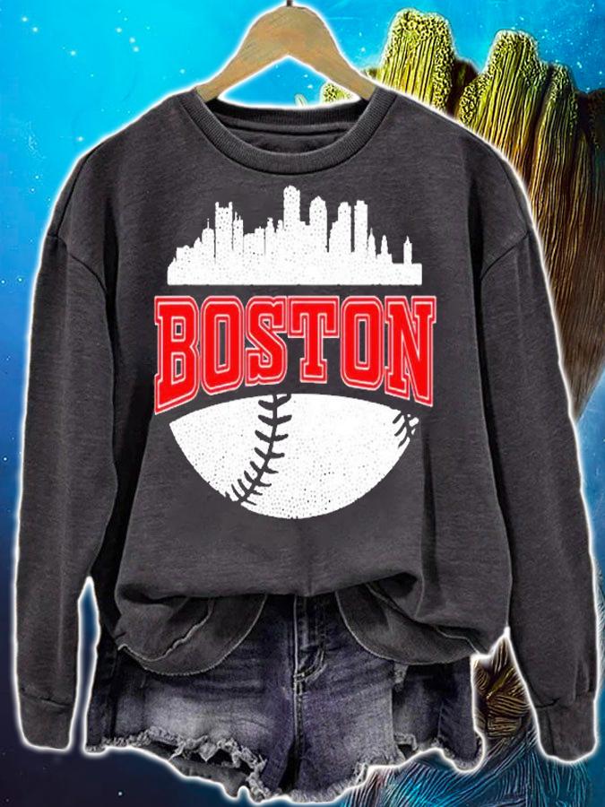 Vintage Boston Baseball Retro City Skyline T-Shirt t-shirt sweatshirt