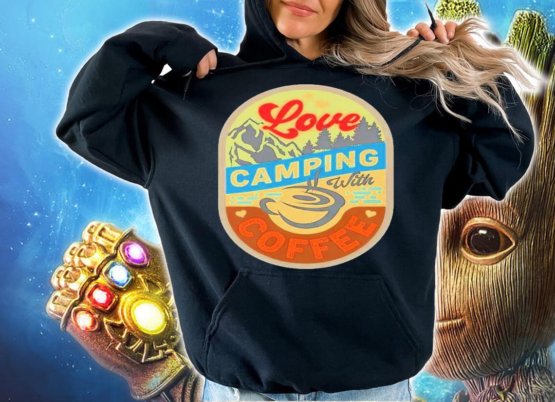 Love Camping With Coffee Retro Shirt t-shirt hoodie