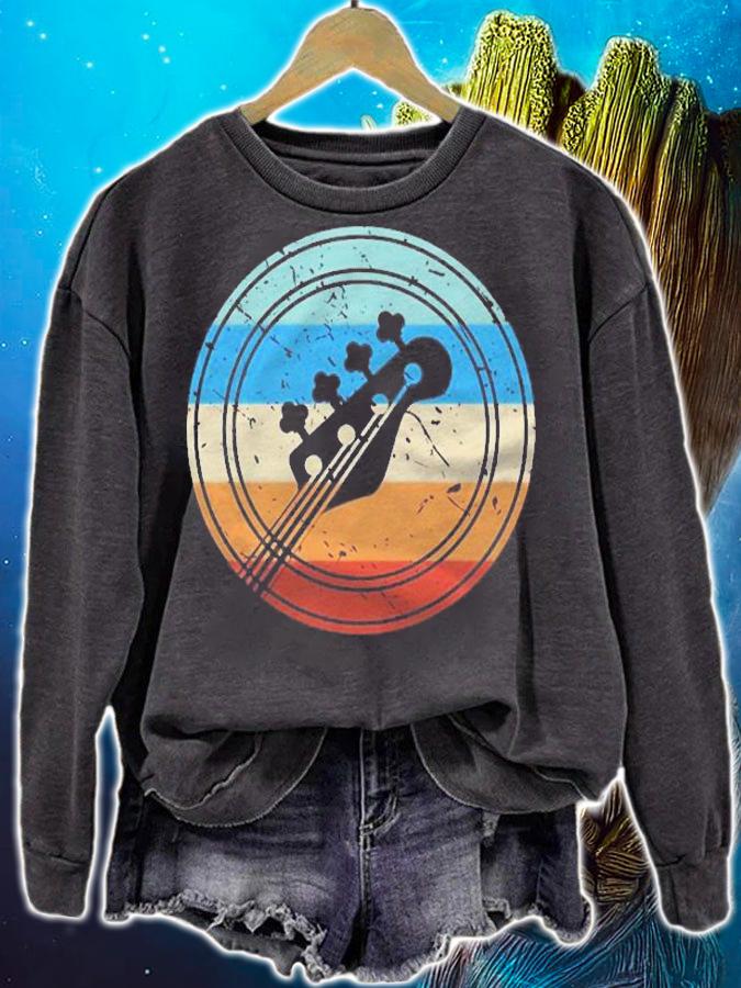 Retro Bass Guitar Musical Instrument Shirt t-shirt sweatshirt