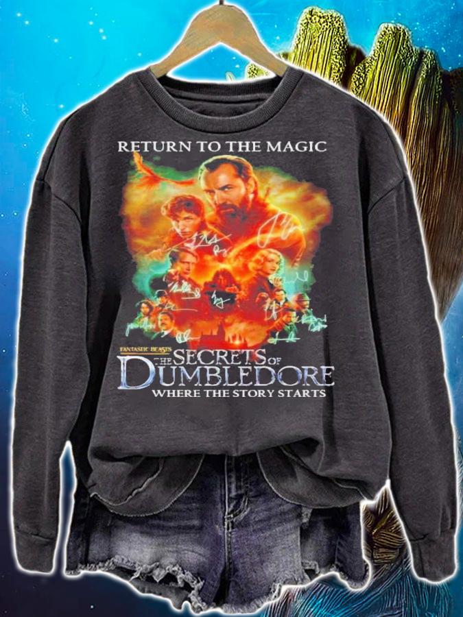 Return To The Magic Fantastic Beasts The Secrets Of Dumbledore Where The Story Starts Signatures Shirt t-shirt sweatshirt