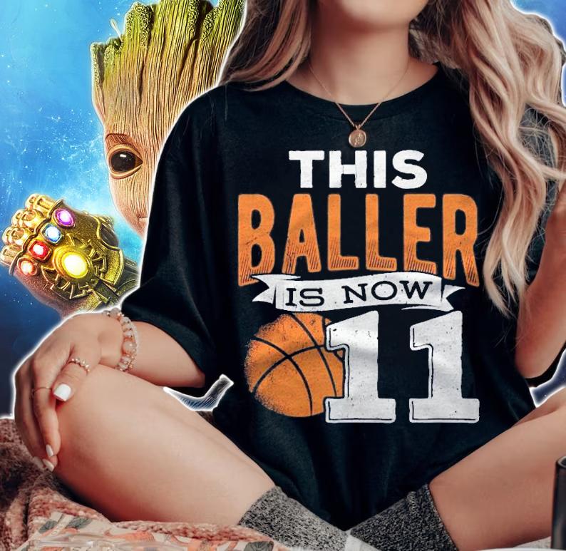 This Baller Is Now 11 Basketball Player Sports Ball Shirt t-shirt woman shirt