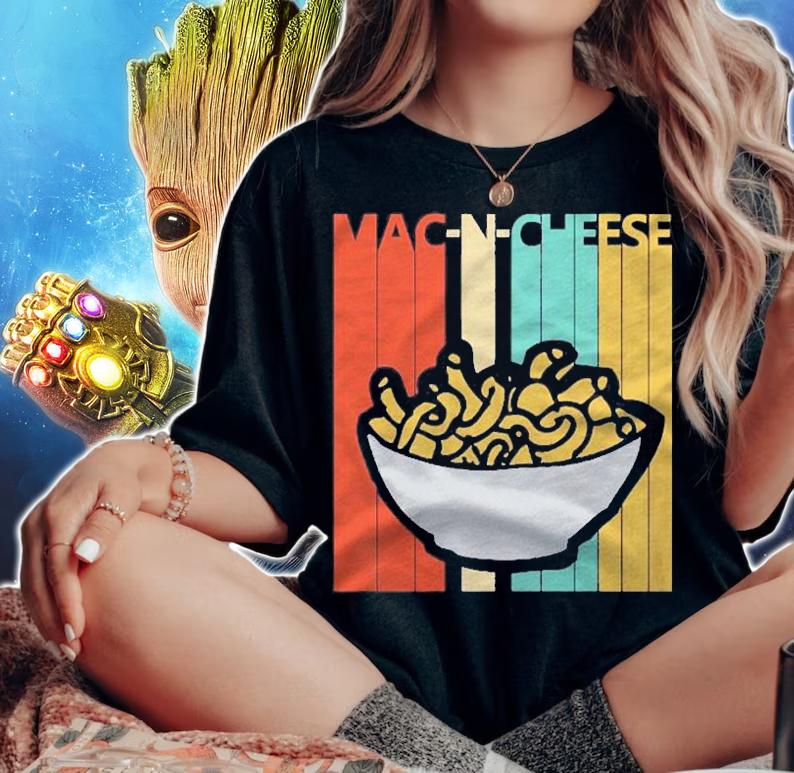 Vintage Mac N Cheese Foodie Pullover Shirt t-shirt woman shirt