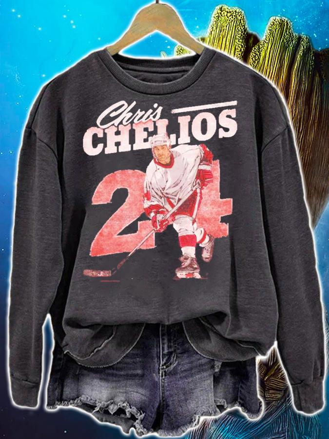 Chris Chelios Detroit Retro Hockey Signatures Shirt t-shirt sweatshirt