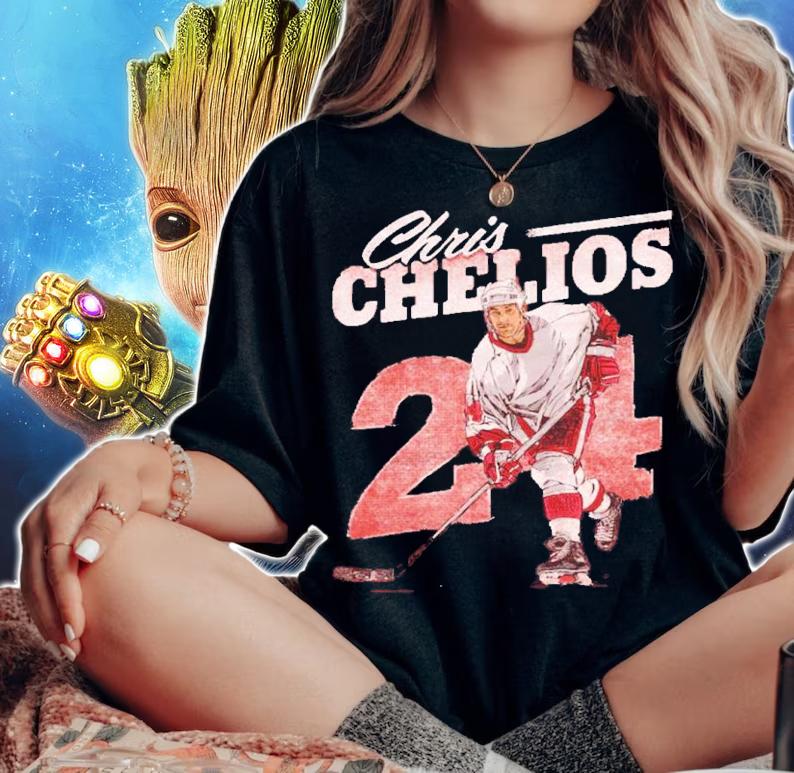 Chris Chelios Detroit Retro Hockey Signatures Shirt t-shirt woman shirt