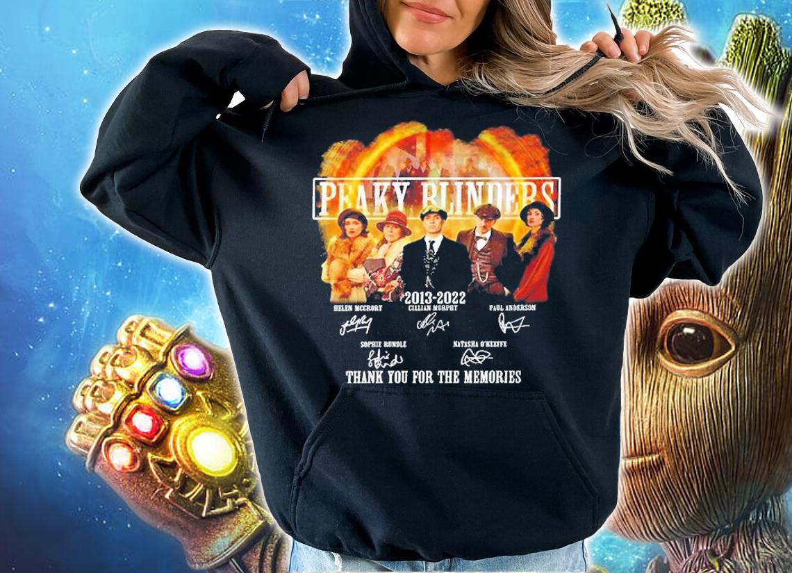 Peaky Blinders 2013-2022 Thank You For The Memories Signatures T-Shirt t-shirt hoodie