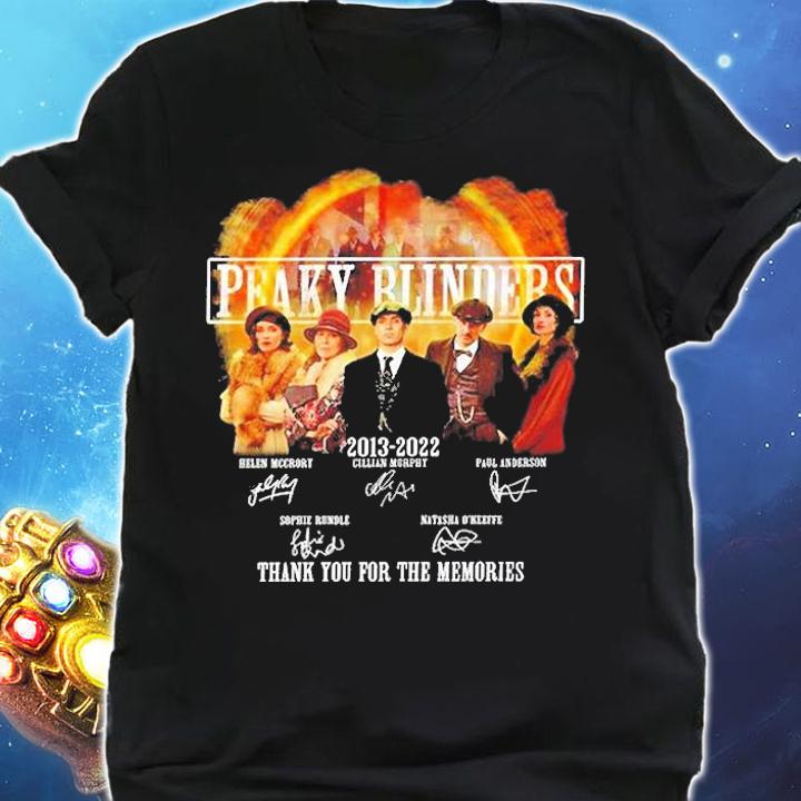 Peaky Blinders 2013-2022 Thank You For The Memories Signatures T-Shirt t-shirt shirt