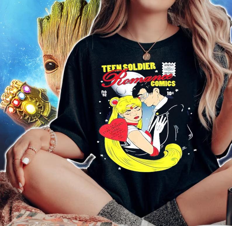 Sailor Moon Teen Soldier Romance Comic Shirt t-shirt woman shirt