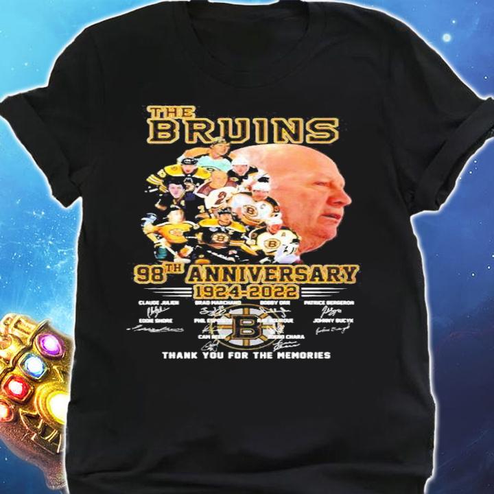 The Bruins 98th Anniversary 1924-2022 Signatures Thank You For The Memories Shirt t-shirt shirt
